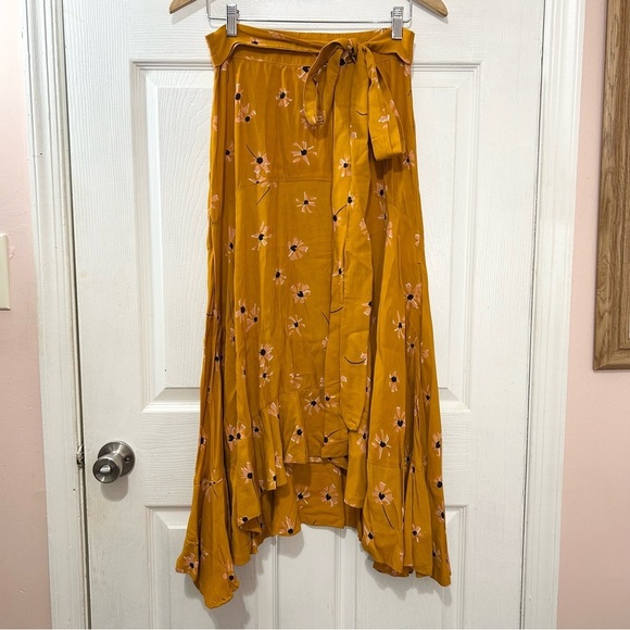 Anthropologie Faithfull The Brand Botany Belted Skirt Midi Floral Size 6 - Picture 3 of 9